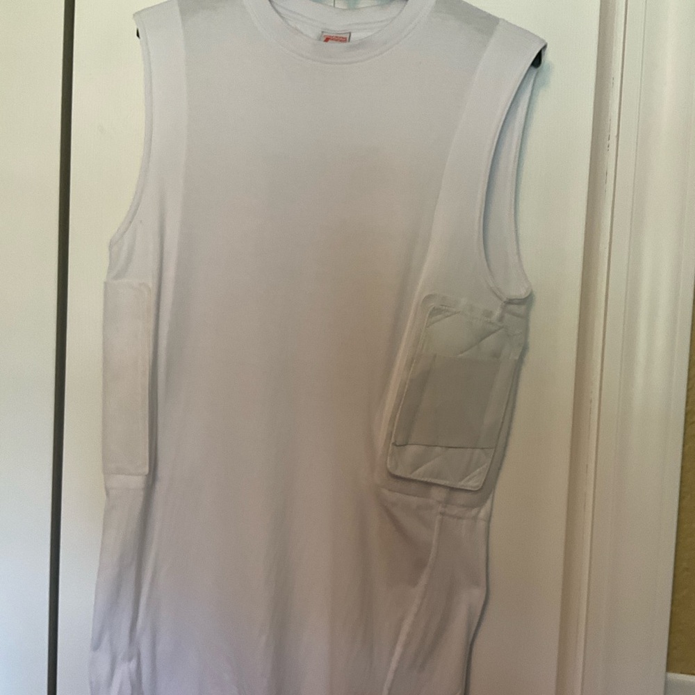 Men's White Sleeveless Concealed Carry Shirt